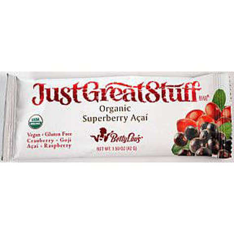 Picture of Betty Lou's Just Great Stuff Organic Superberry Acai bar (8 Units)