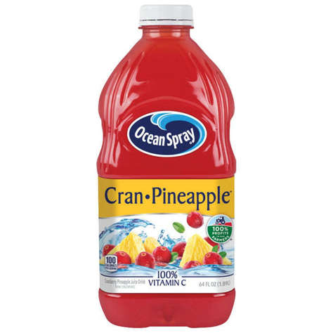 Picture of Ocean Spray Cranberry & Pineapple 100% Vitamin C Juice Beverage, 64 Fl Oz Bottle, 8/Case