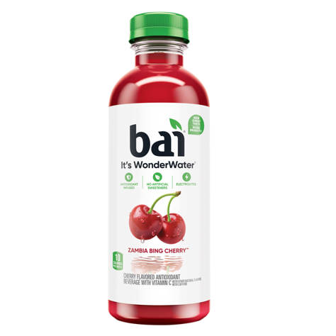 Picture of Bai Bing Cherry Drink, Single-Serve, Shelf-Stable, 18 Fl Oz Bottle, 12/Case