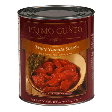 Picture of Primo Gusto California Tomato Strips, in Juice, Fancy, #10, 10 Can Sz Can, 6/Case