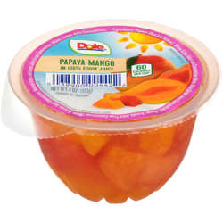 Picture of Dole Papaya & Mango Fruit Mix in Juice, Plastic Cup, 4 Oz Each, 36/Case