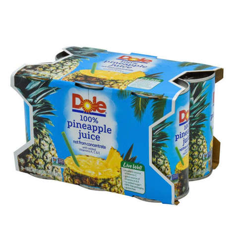 Picture of Dole Pineapple Not from Concentrate Juice Beverage, 6 Fluid Ounce, 6 Ct Package, 8/Case