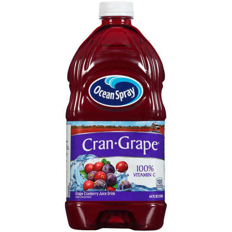 Picture of Ocean Spray Cranberry Grape 100% Vitamin C Juice Beverage, 64 Fl Oz Bottle, 8/Case