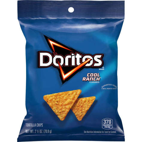 Picture of Doritos Cool Ranch Doritos Chip, XVL Size, 2.5 Oz Bag, 24/Case