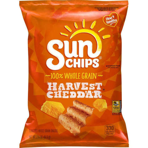 Picture of Sun Chips Multigrain Harvest Cheddar Chips, XVL Size, 2.37 Oz Each, 24/Case