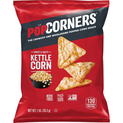 Picture of PopCorners Kettle Corn Chip, Original, Single-Serve, 1 Oz Each, 64/Case