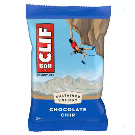 Picture of Clif Bar Chocolate Chip Energy Bars, Individually Wrapped, 2.4 Ounce, 12 Ct Box, 4/Case