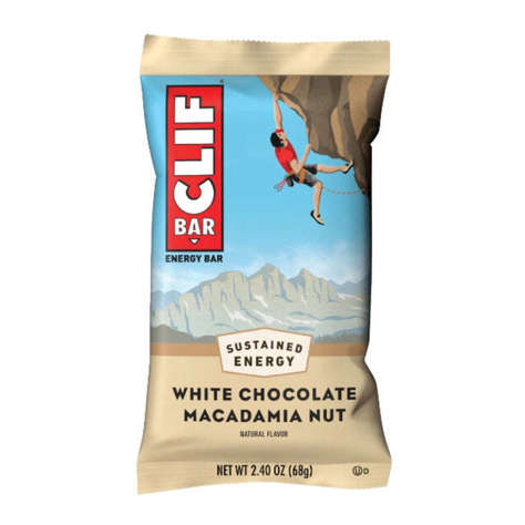 Picture of Clif Bar White Chocolate Macadamia Energy Bars, Individually Wrapped, 2.4 Ounce, 12 Ct Box, 4/Case