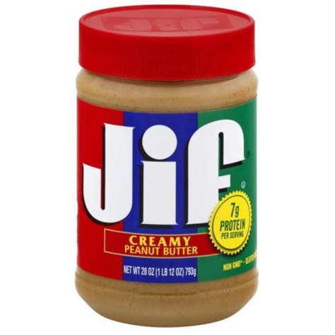 Picture of Jif 7g of Protein Per Serving Creamy Peanut Butter, 28 Oz Jar, 10/Case