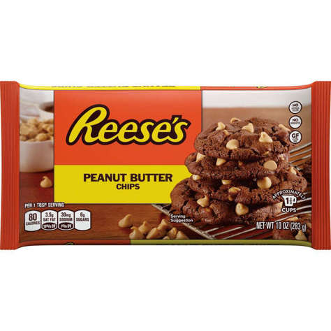 Picture of Reese's Baking Peanut Butter Chocolate Chips, 10 Oz Package, 12/Case