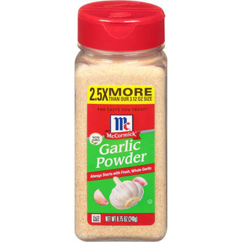 Picture of McCormick Garlic Powder Spice, 8.75 Oz Jar, 6/Case