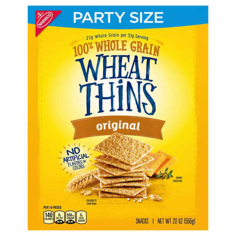 Picture of Wheat Thins Wheat Thins Party Size Original Cracker, 20 Oz Each, 6/Case