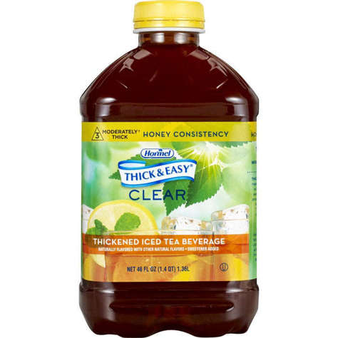 Picture of Hormel - Thick & Easy Thick & Easy Iced Tea Honey Thickened Beverage, with Lemon, 46 Fl Oz Carton, 6/Case