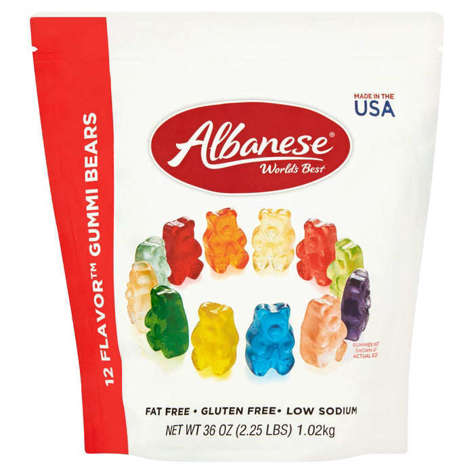 Picture of Albanese Gummy Bears Candy, 36 Oz Bag, 4/Case