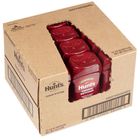 Picture of Hunt's Ketchup, Upside Down, Squeeze Bottle, 14 Oz Bottle, 12/Case