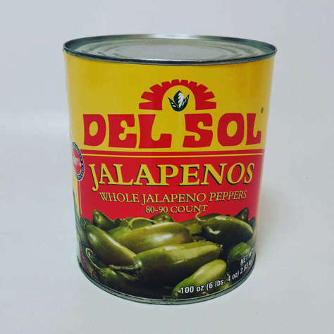 Picture of Del Sol Whole Jalapeno Peppers, 80-90 Count, #10, 10 Can Sz Can, 6/Case