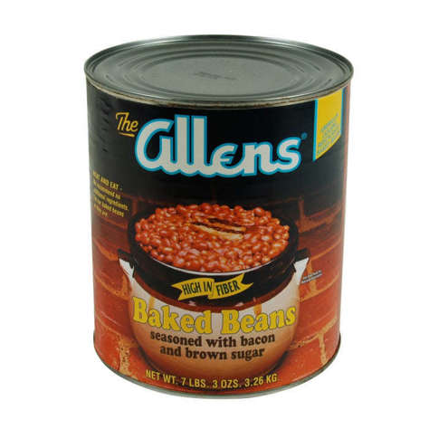 Picture of Allens Baked Beans, with Bacon & Brown Sugar, #10, 10 Can Sz Can, 6/Case