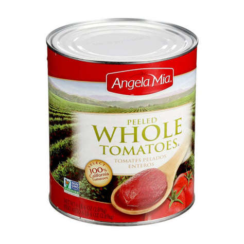 Picture of Angela Mia Whole Peeled California Tomatoes, #10, 10 Can Sz Can, 6/Case