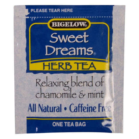 Picture of Bigelow Decaffeinated Sweet Dreams Chamomile & Mint Tea, Individually Wrapped With String, 28 Ct Box, 6/Case