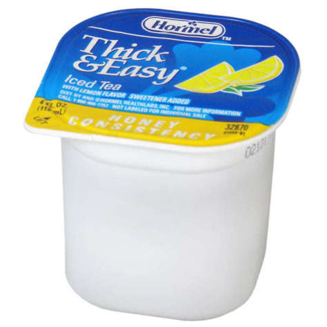 Picture of Hormel - Thick & Easy Thick & Easy Iced Tea Honey Thickened Beverage, with Lemon, Cup, 4 Fl Oz Each, 24/Case